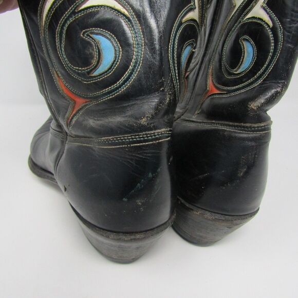 Vintage Acme Boots 1950\'s era Men\'s Size 7.5 PeeWee Cowboy Inlay Leather Shorty main image 8
